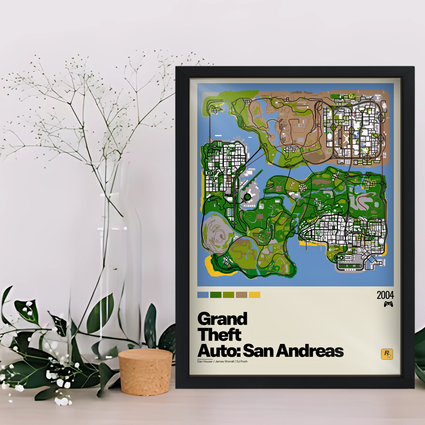 Quadro: Mapa Grand Theft Auto: San Andreas (GTA: San Andreas)