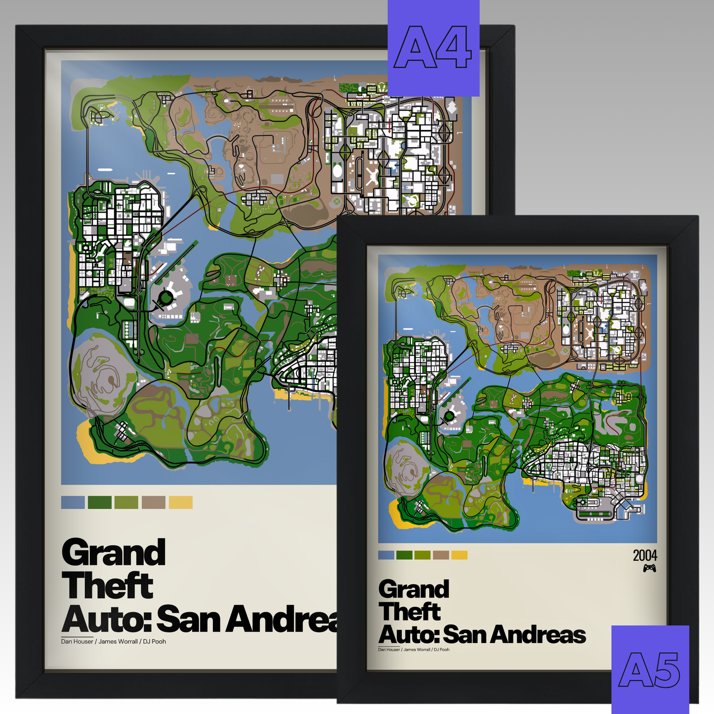 Quadro: Mapa Grand Theft Auto: San Andreas (GTA: San Andreas)
