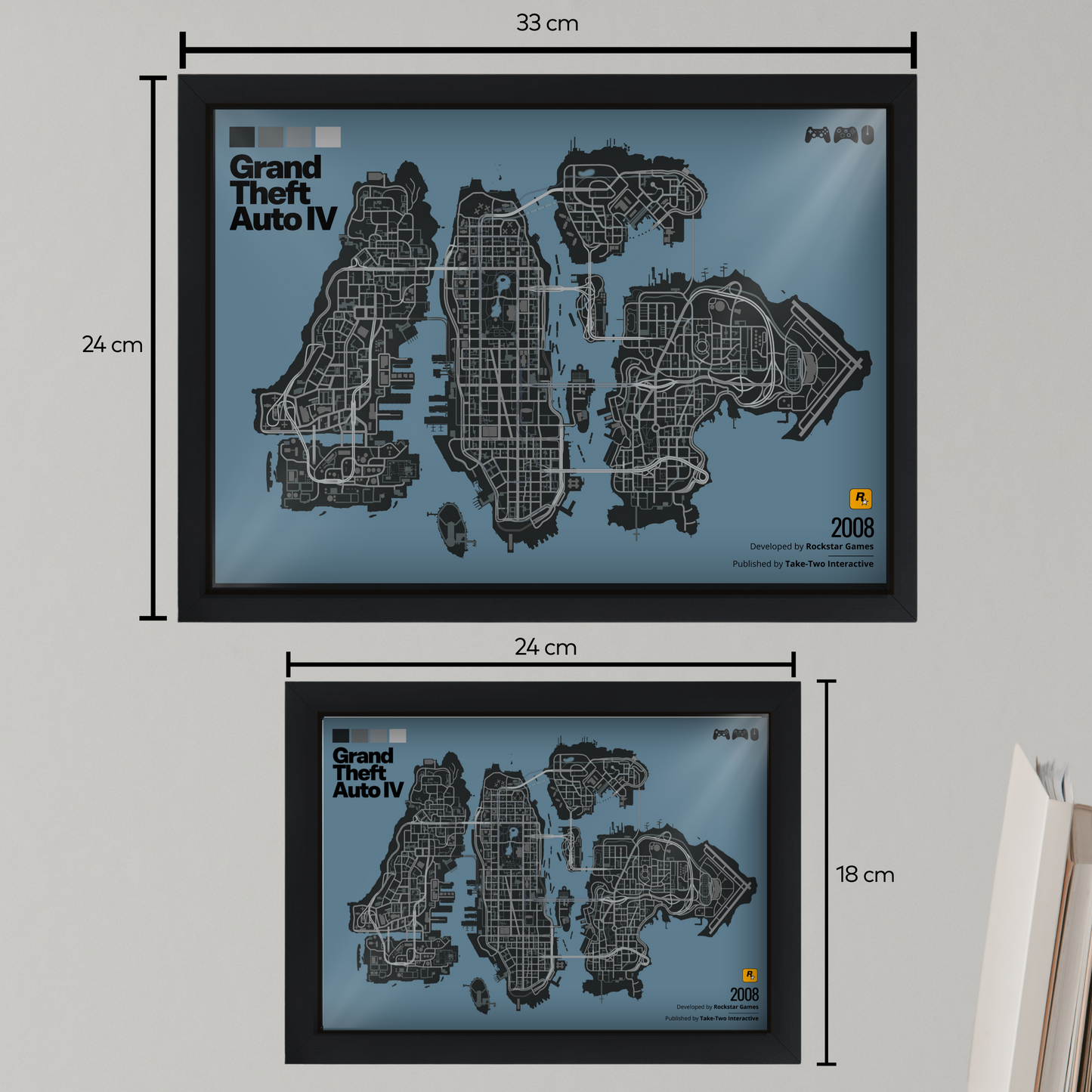 Quadro: Mapa Grand Theft Auto IV (GTA IV)