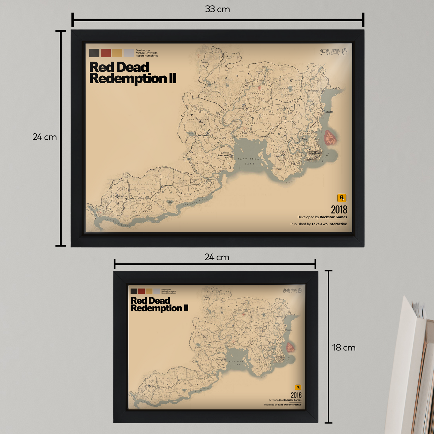 Quadro: Mapa Red Dead Redemption II