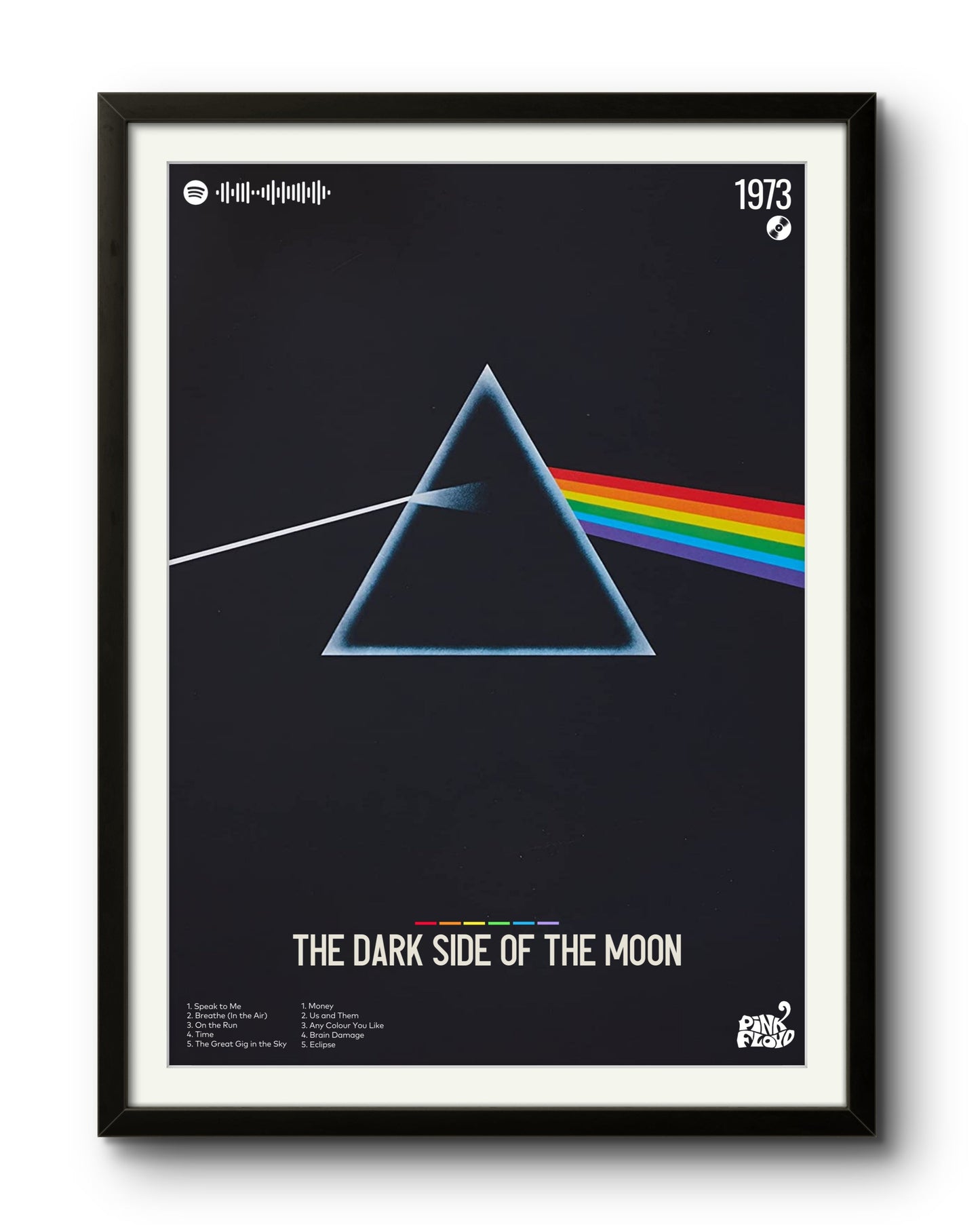 Quadro: The Dark Side of the Moon (1973) by Pink Floyd / Full Canvas