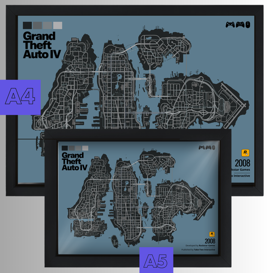 Quadro: Mapa Grand Theft Auto IV (GTA IV)