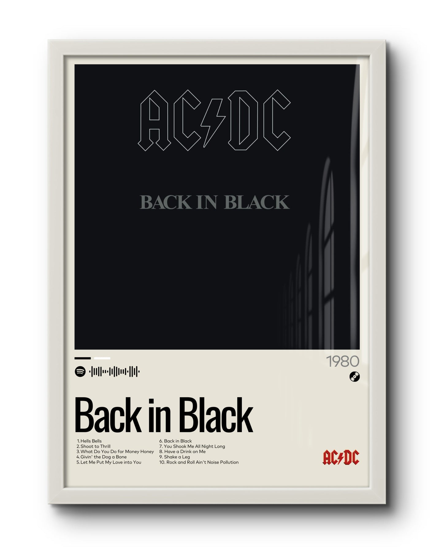 Quadro: Back in Black (1980) by AC/DC