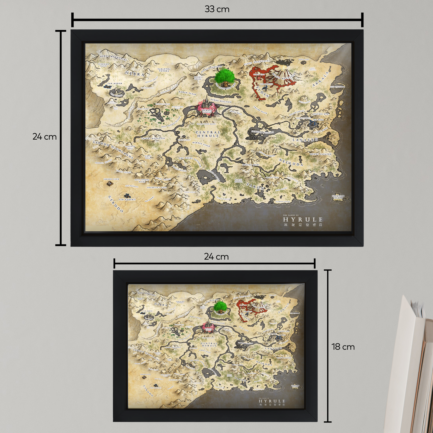 Quadro: Mapa Hyrule (The Legend of Zelda)