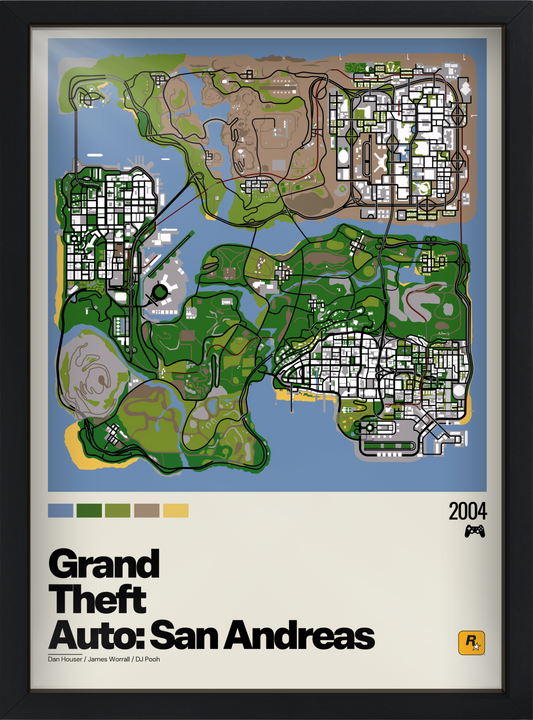 Quadro: Mapa Grand Theft Auto: San Andreas (GTA: San Andreas)