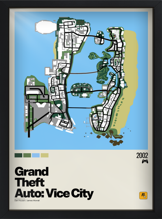 Quadro: Mapa Grand Theft Auto: Vice City (GTA: Vice City)
