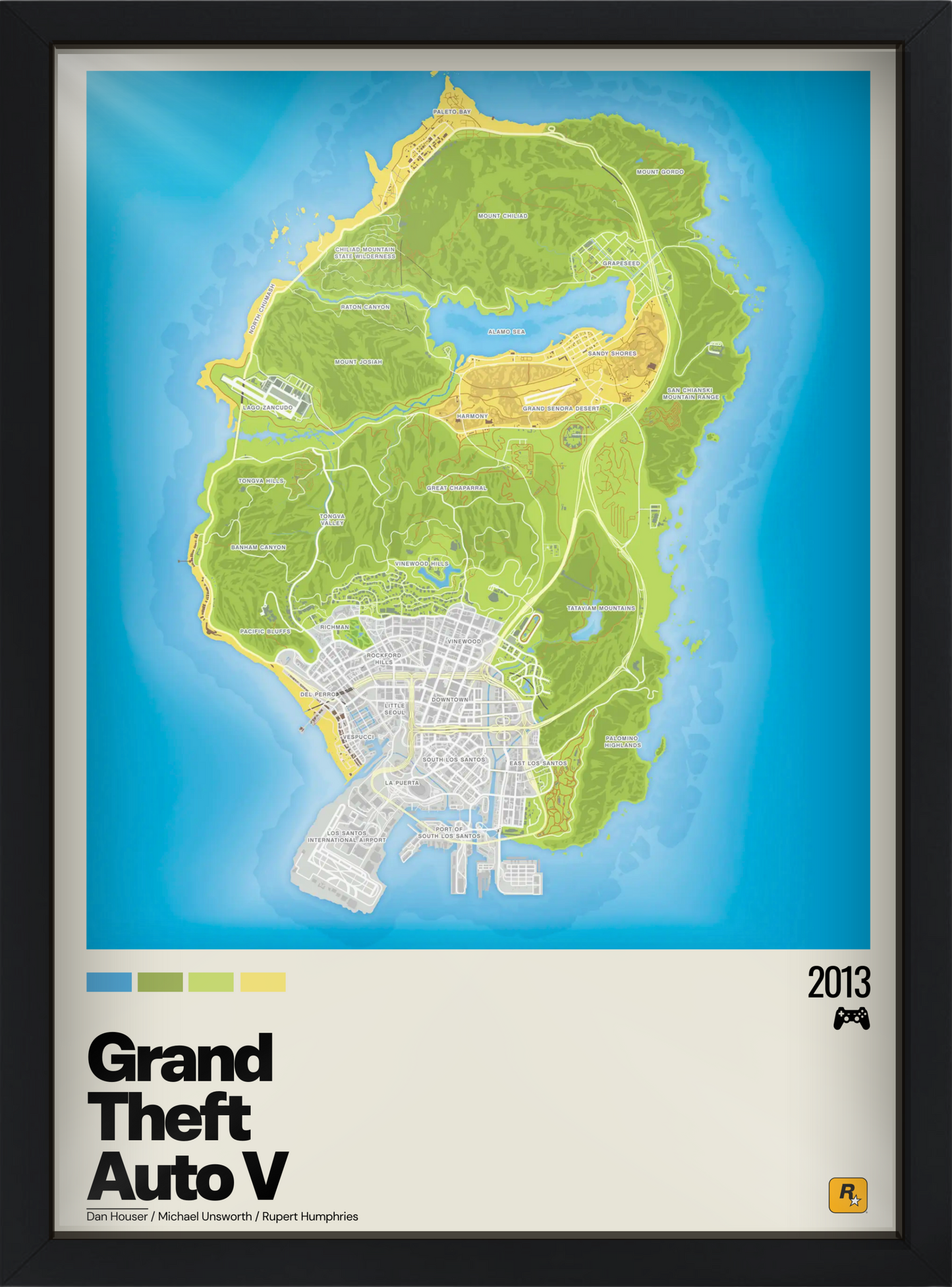 Quadro: Mapa Grand Theft Auto V (GTA V)