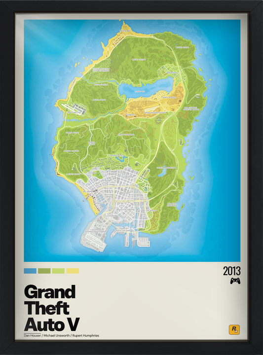 Quadro: Mapa Grand Theft Auto V (GTA V)