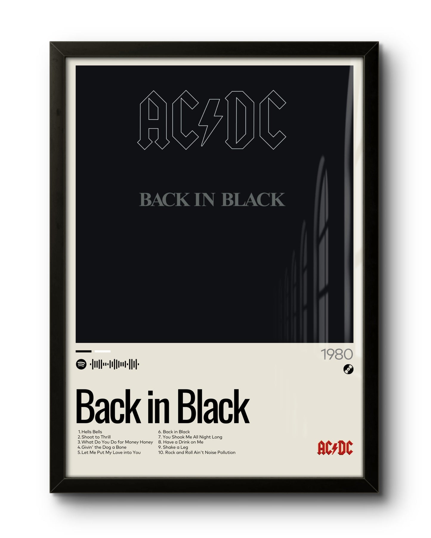 Quadro: Back in Black (1980) by AC/DC